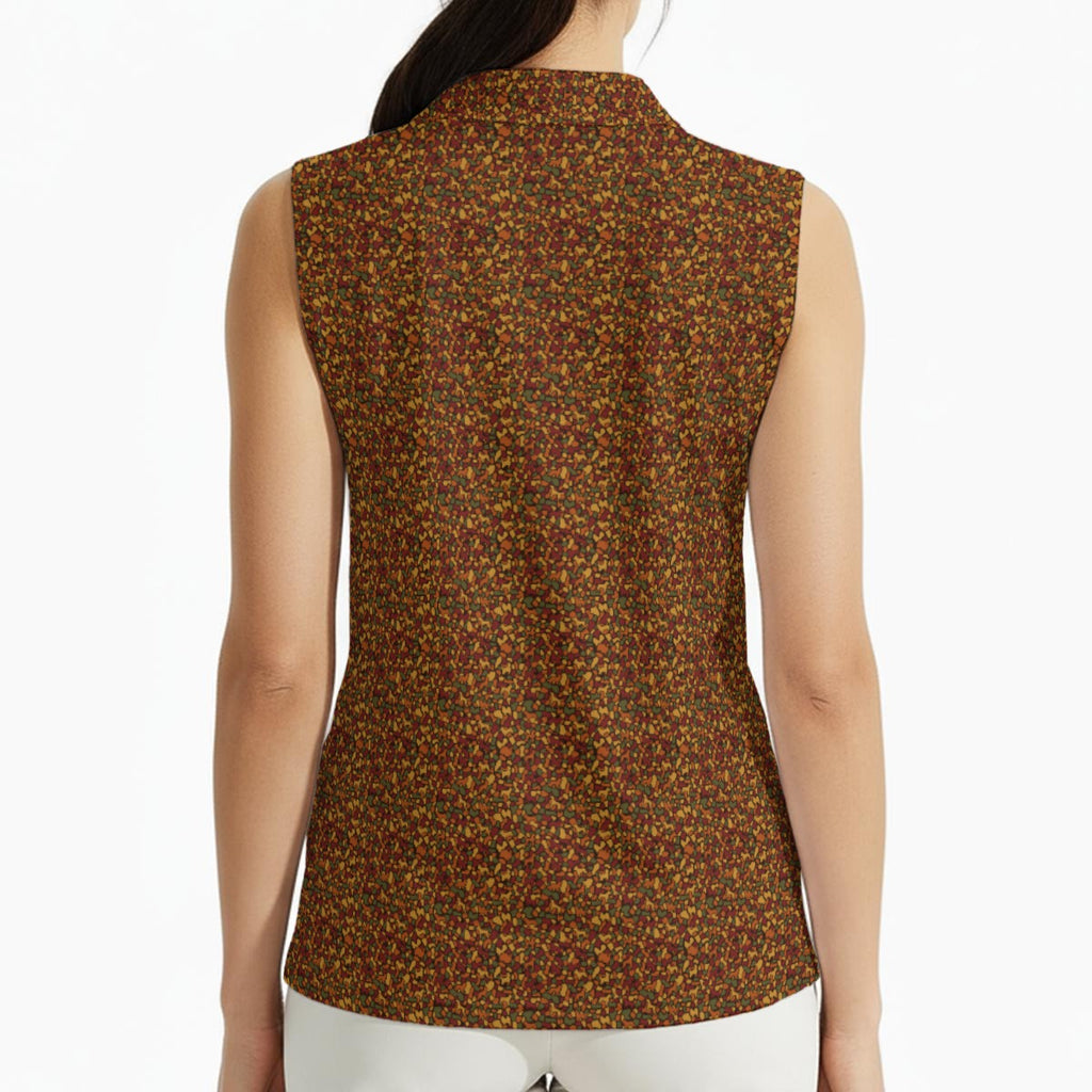 Womens Sleeveless Polo Feast Mode