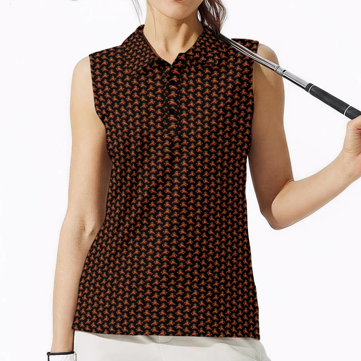 Crawfish Cowboy (Black) Women's Sleeveless Polo