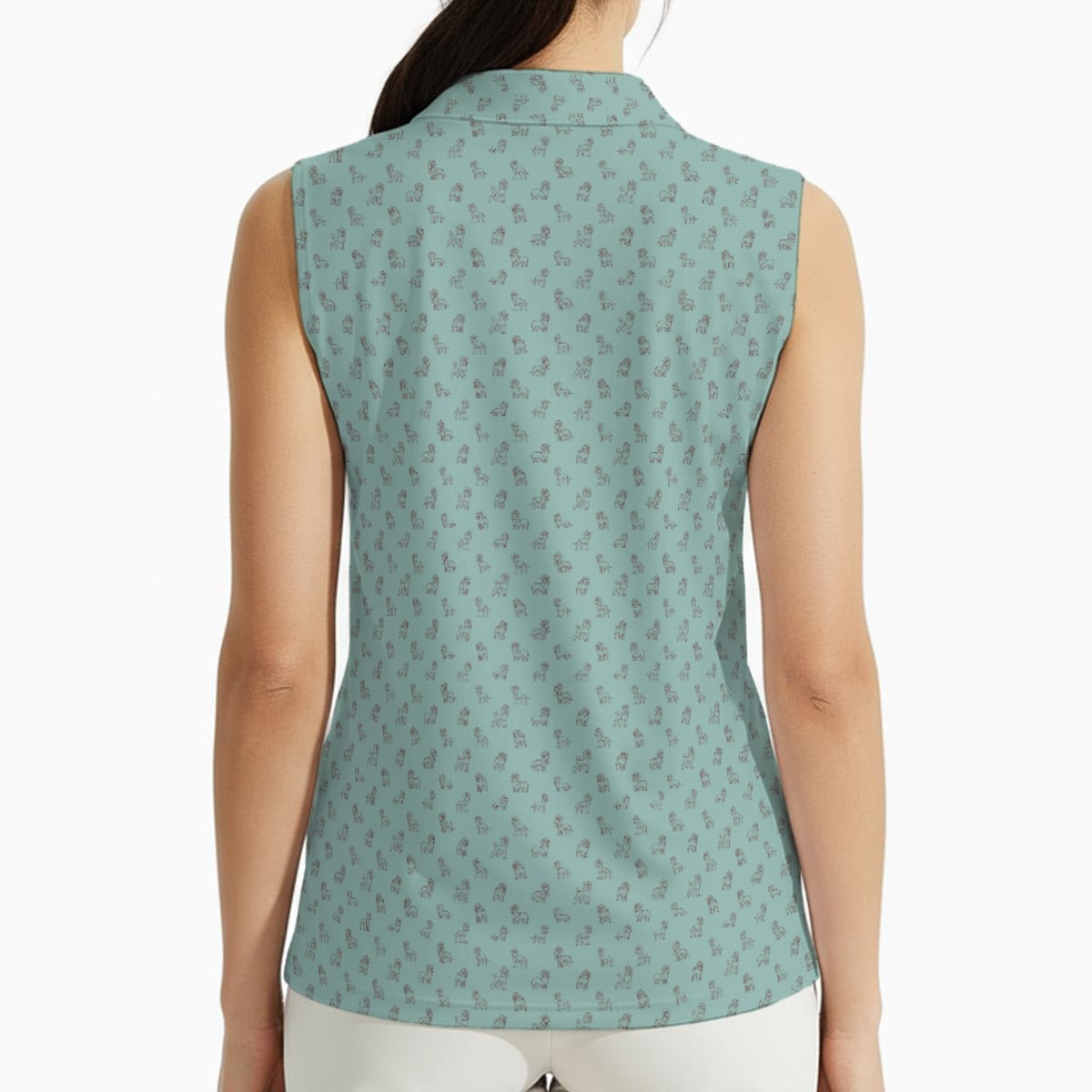 Yeehaw Dogs (Blue) Women's Sleeveless Polo