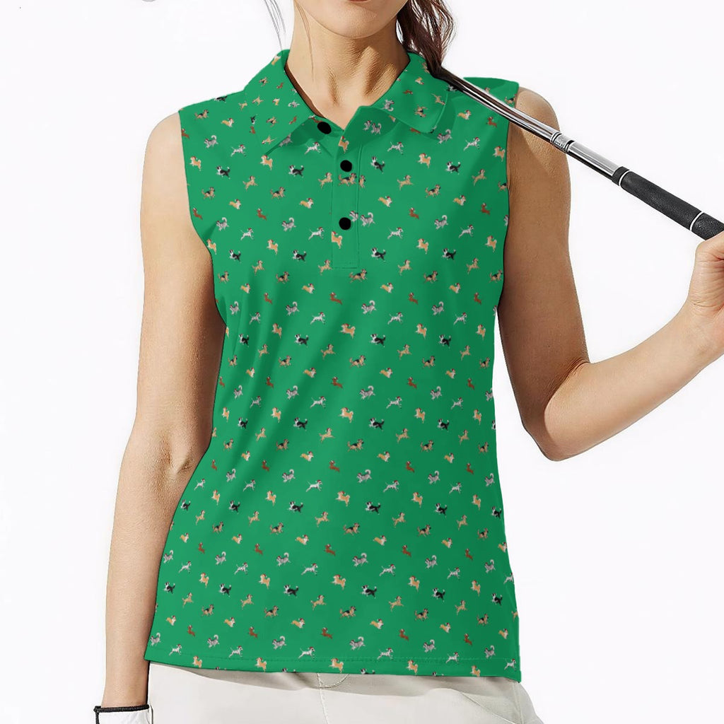 Bark the Herald (Green) Women's Sleeveless Polo