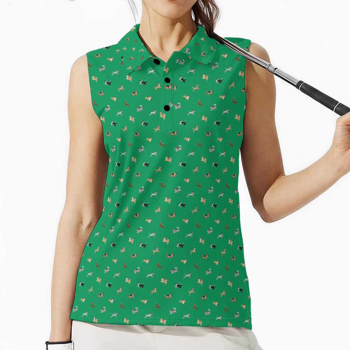 Bark the Herald (Green) Women's Sleeveless Polo