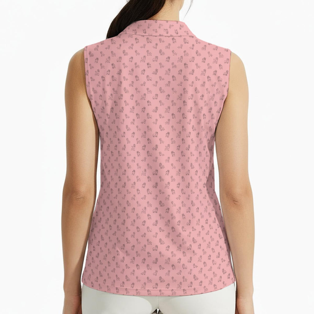 Yeehaw Dogs (Pink) Women's Sleeveless Polo