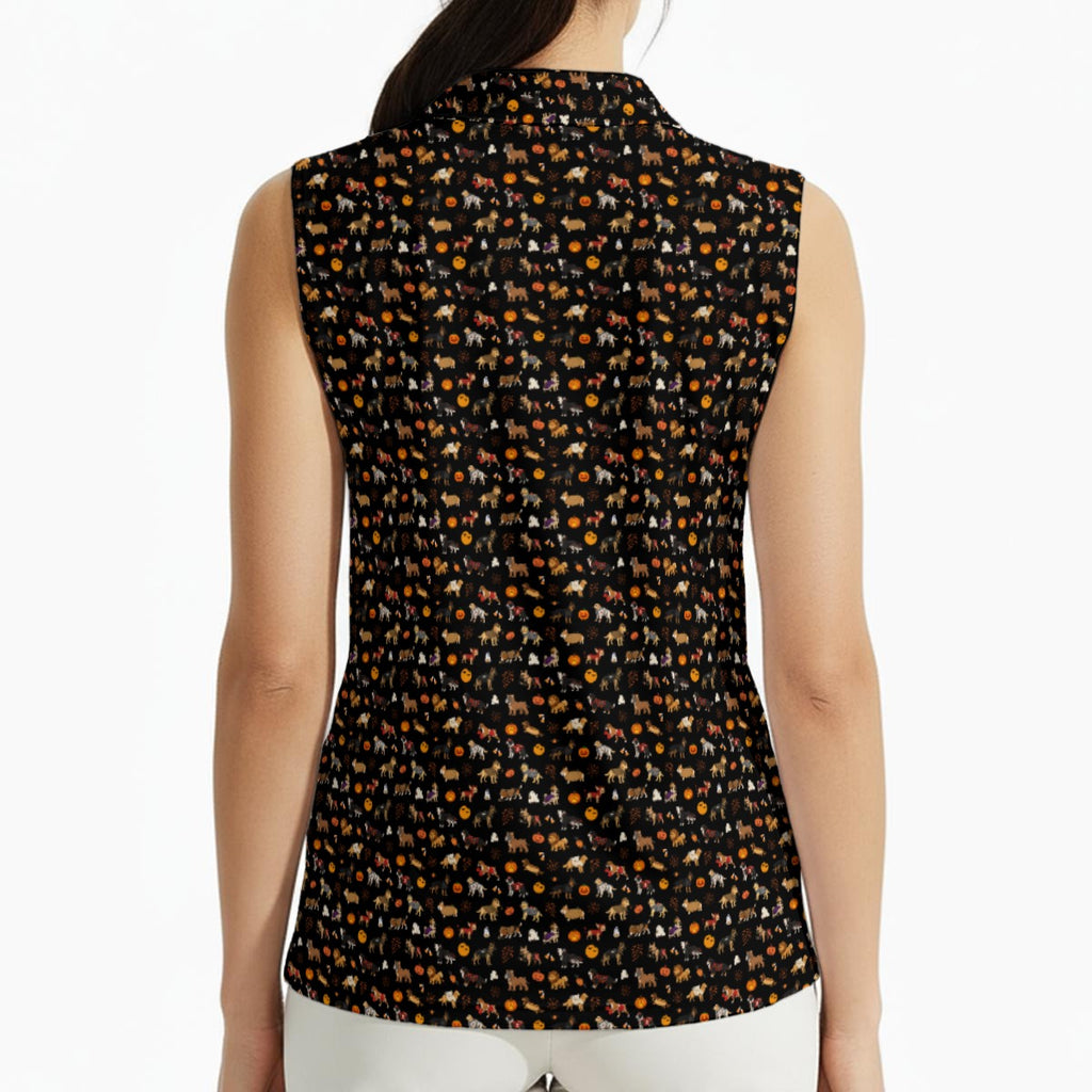Howl-O-Ween Women's Sleeveless Polo