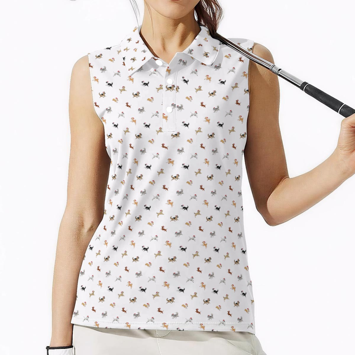 Bark the Herald (White) Women's Sleeveless Polo