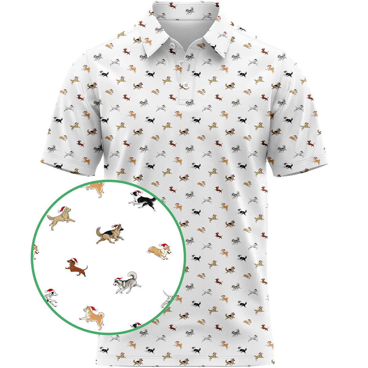 Bark the Herald (White) Men's Polo