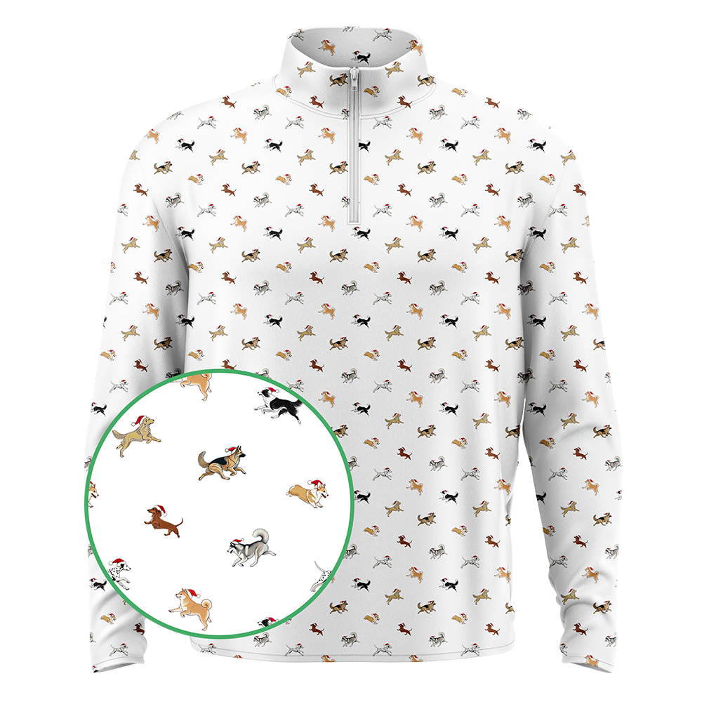 Bark the Herald (White) Men's Q-Zip