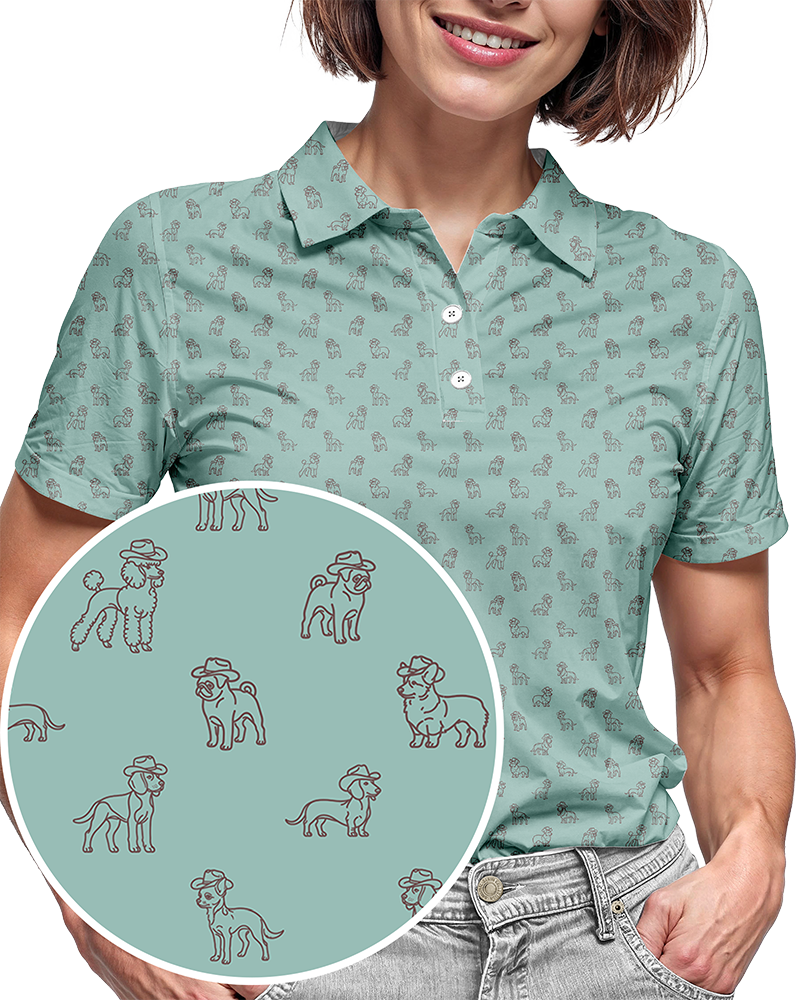 Yeehaw Dogs (Blue) Women's Polo