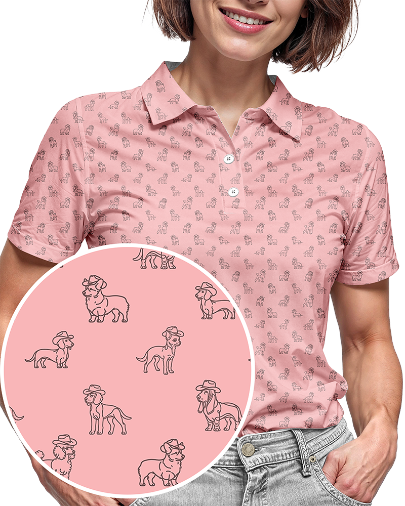 Yeehaw Dogs (Pink) Women's Polo